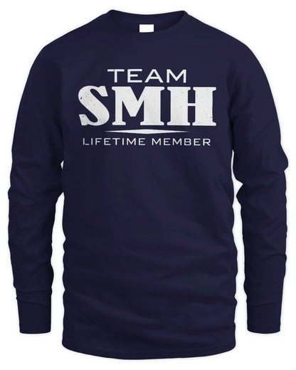 SMH BL62-K4-128 - Personalized “Team NAME Lifetime Member” - Men's Long Sleeved T-Shirt - Navy