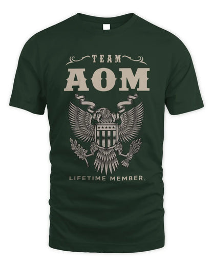 AOM TP06-K82 – Personalized Classic Style Apparel “Team NAME Lifetime Member” - Unisex Standard T-Shirt - Forest Green