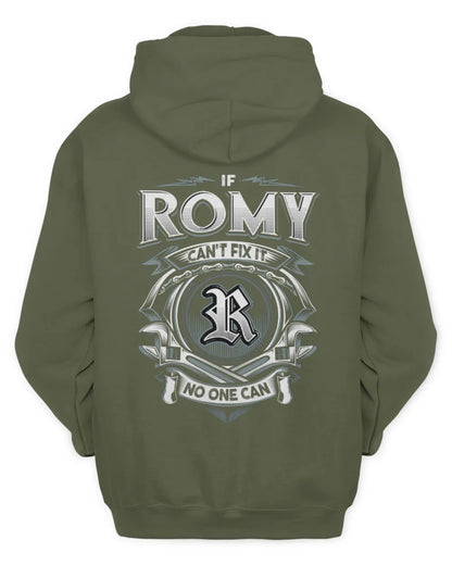 ROMY AP81-K4-626 - Personalized Ahmed Quote Apparel “If Ahmed Can't Fix It, No One Can” - Unisex Hoodie - Military Green