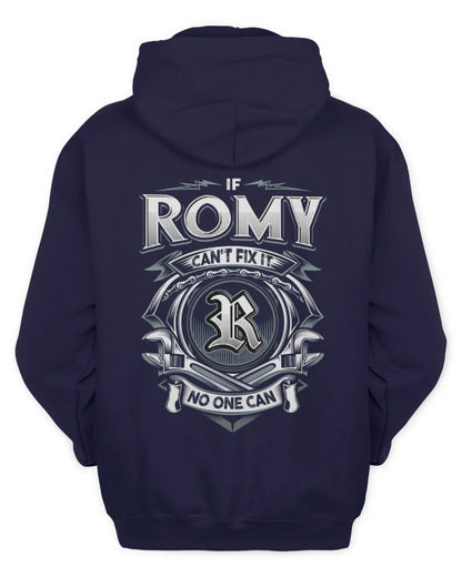 ROMY AP81-K4-626 - Personalized Ahmed Quote Apparel “If Ahmed Can't Fix It, No One Can” - Unisex Hoodie - Navy