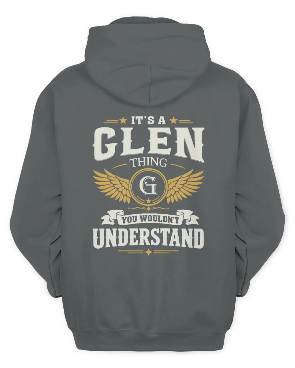 GLEN KT06-M008 It’s a [NAME] Thing – You Wouldn’t Understand | Personalized Vintage T-Shirt - Unisex Hoodie - Charcoal