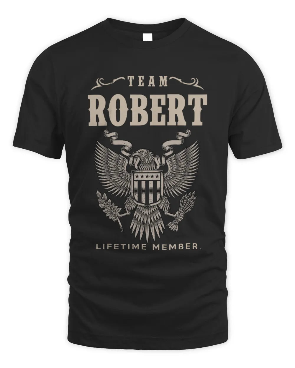 ROBERT TP06-K82 – Personalized Classic Style Apparel “Team NAME Lifetime Member” - Unisex Standard T-Shirt - Black