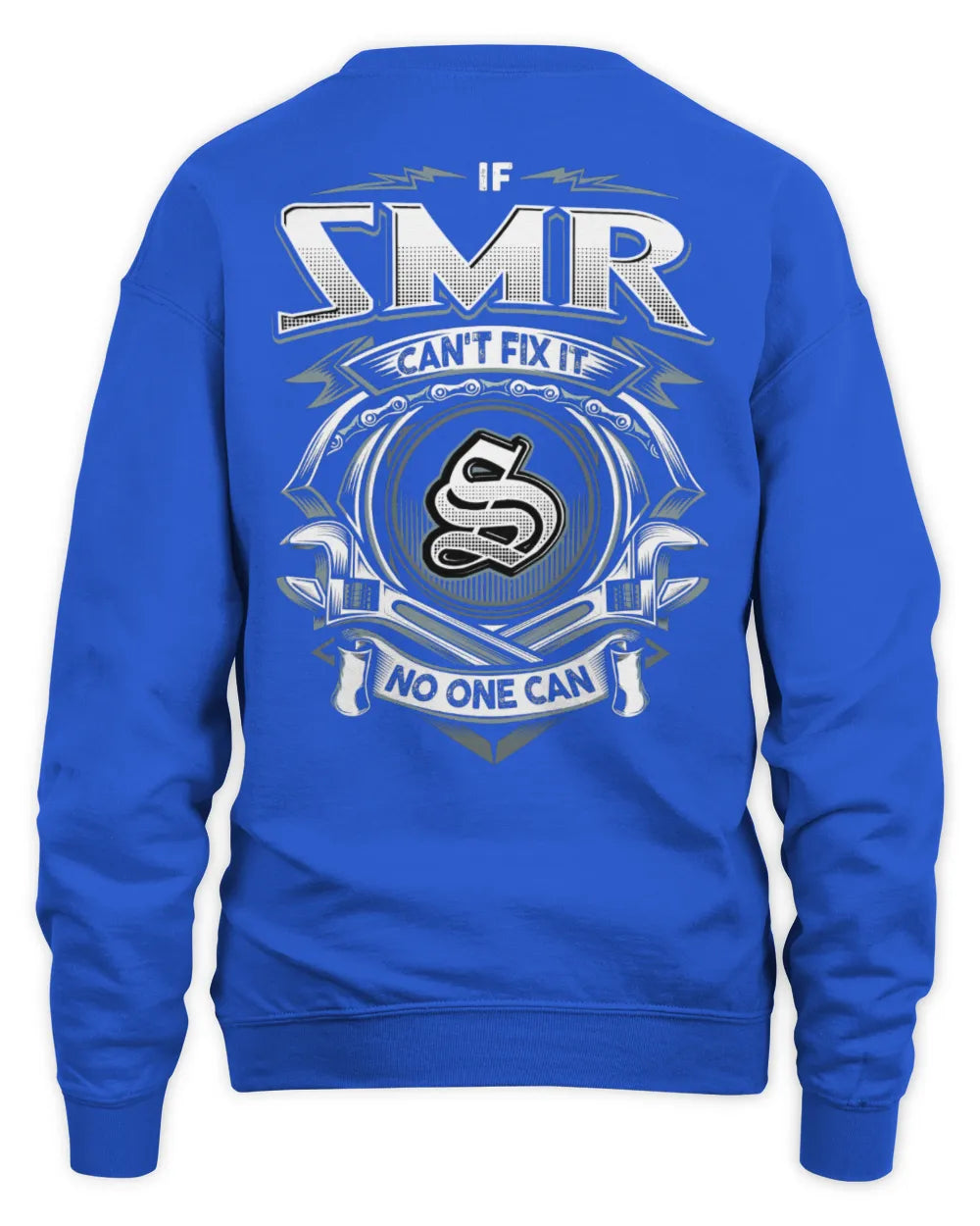 SMR AP81-K4-626 - Personalized Ahmed Quote Apparel “If Ahmed Can't Fix It, No One Can” - Unisex Sweatshirt - Royal