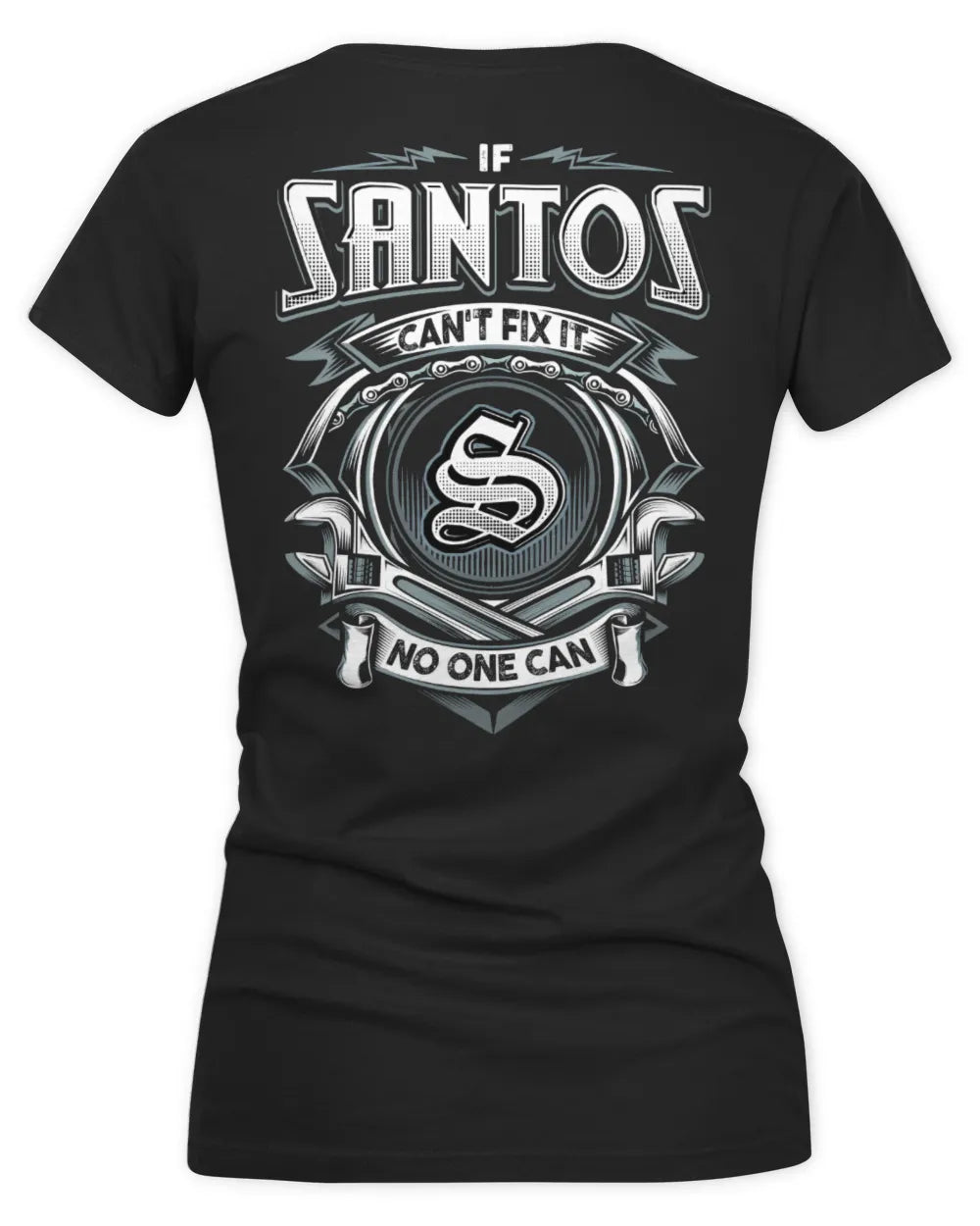 SANTOS AP81-K4-626 - Personalized Ahmed Quote Apparel “If Ahmed Can't Fix It, No One Can” - Women's V-Neck T-Shirt - Black