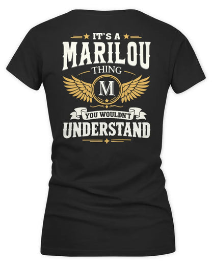 MARILOU KT06-M008 It’s a [NAME] Thing – You Wouldn’t Understand | Personalized Vintage T-Shirt - Women's V-Neck T-Shirt - Black