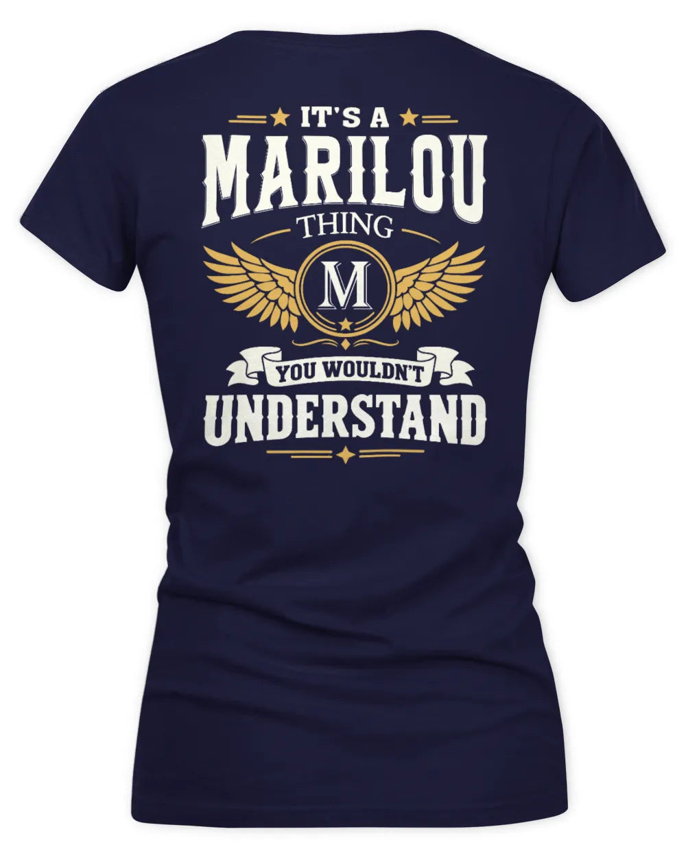 MARILOU KT06-M008 It’s a [NAME] Thing – You Wouldn’t Understand | Personalized Vintage T-Shirt - Women's V-Neck T-Shirt - Navy