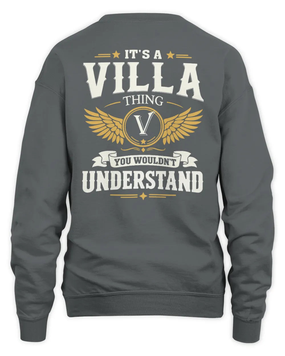 VILLA KT06-M008 It’s a [NAME] Thing – You Wouldn’t Understand | Personalized Vintage T-Shirt - Unisex Sweatshirt - Charcoal
