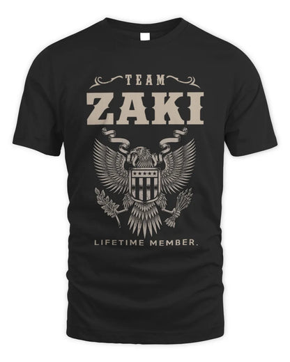 ZAKI TP06-K82 – Personalized Classic Style Apparel “Team NAME Lifetime Member” - Unisex Standard T-Shirt - Black