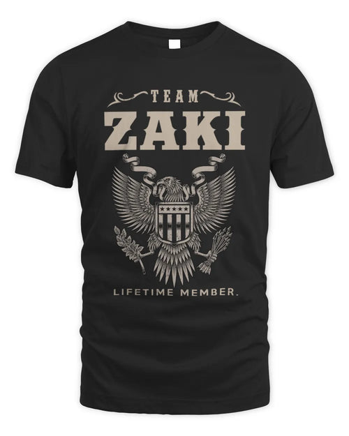 ZAKI TP06-K82 – Personalized Classic Style Apparel “Team NAME Lifetime Member” - Unisex Standard T-Shirt - Black