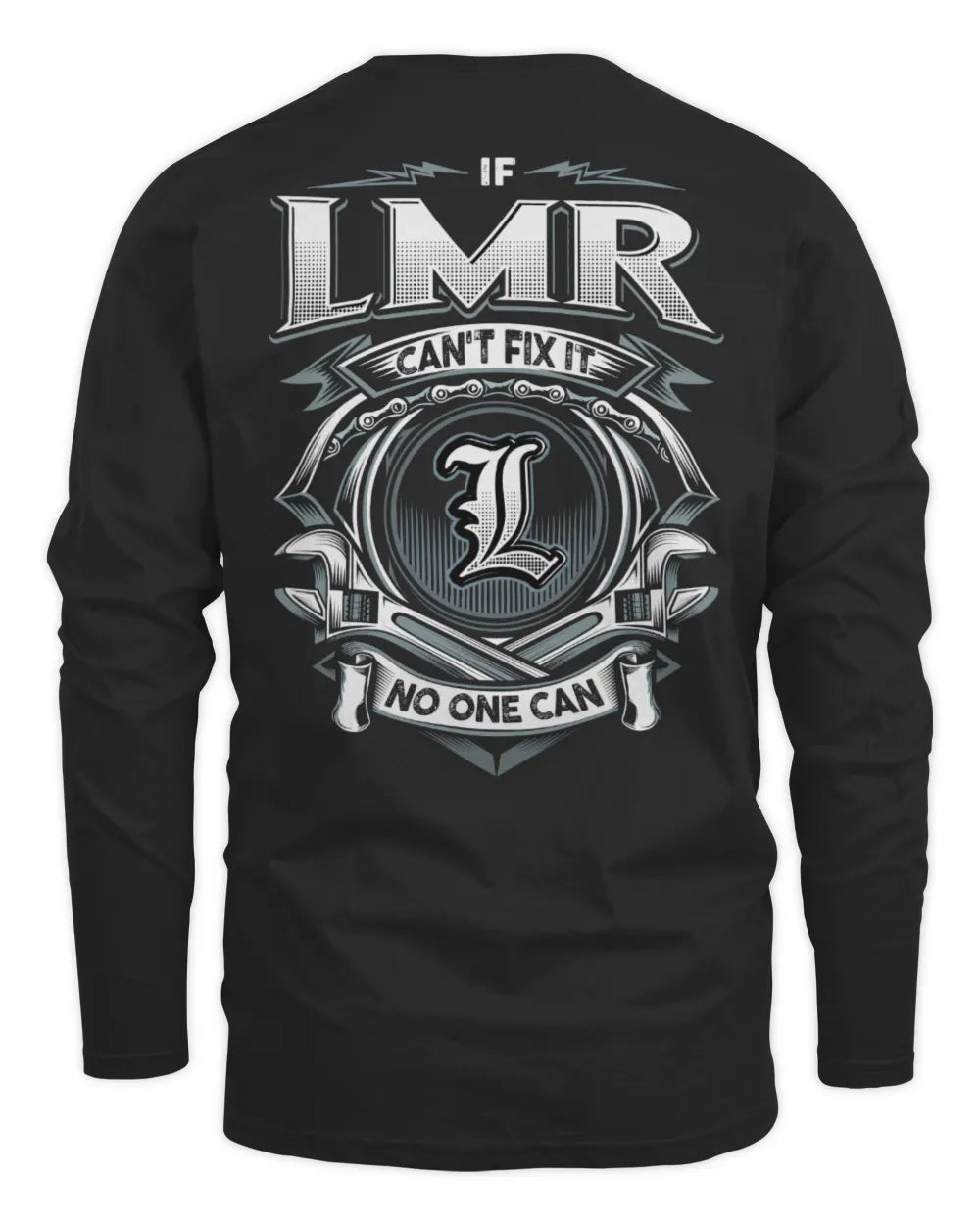 LMR AP81-K4-626 - Personalized Ahmed Quote Apparel “If Ahmed Can't Fix It, No One Can” - Men's Long Sleeved T-Shirt - Black