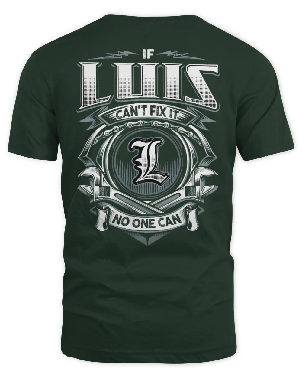 LUIS AP81-K4-626 - Personalized Ahmed Quote Apparel “If Ahmed Can't Fix It, No One Can” - Unisex Standard T-Shirt - Forest Green