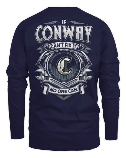 CONWAY AP81-K4-626 - Personalized Ahmed Quote Apparel “If Ahmed Can't Fix It, No One Can” - Men's Long Sleeved T-Shirt - Navy