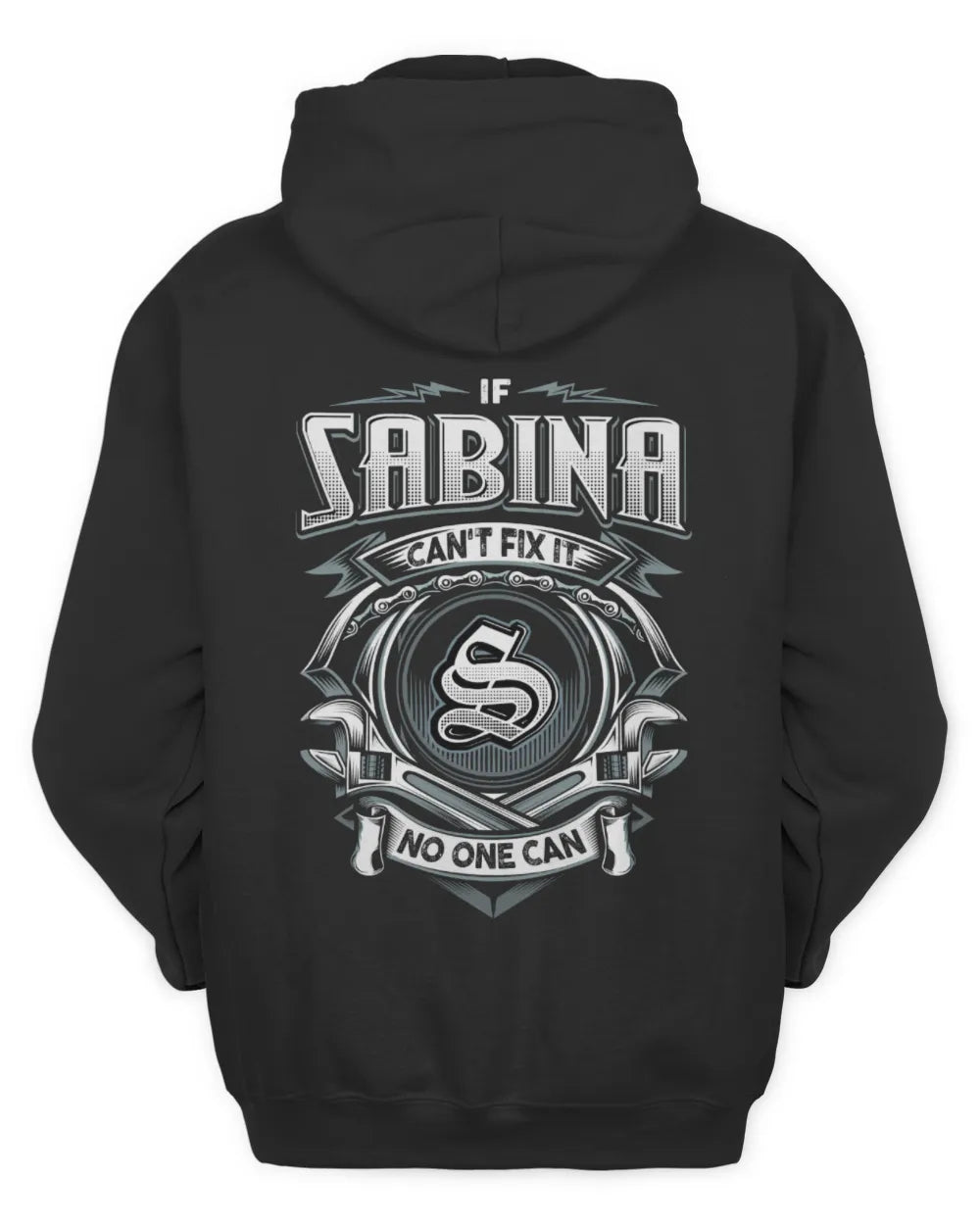 SABINA AP81-K4-626 - Personalized Ahmed Quote Apparel “If Ahmed Can't Fix It, No One Can” - Unisex Hoodie - Black