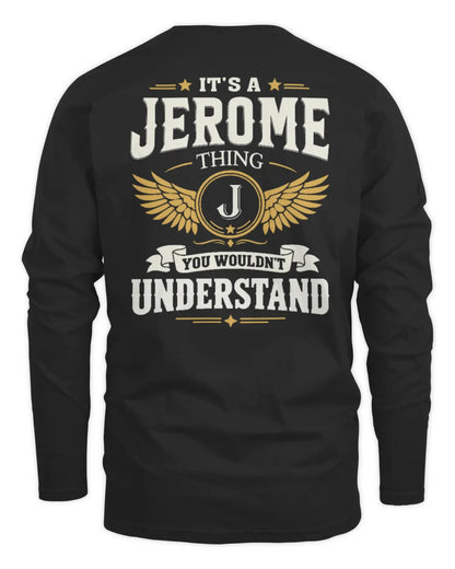 JEROME KT06-M008 It’s a [NAME] Thing – You Wouldn’t Understand | Personalized Vintage T-Shirt - Men's Long Sleeved T-Shirt - Black