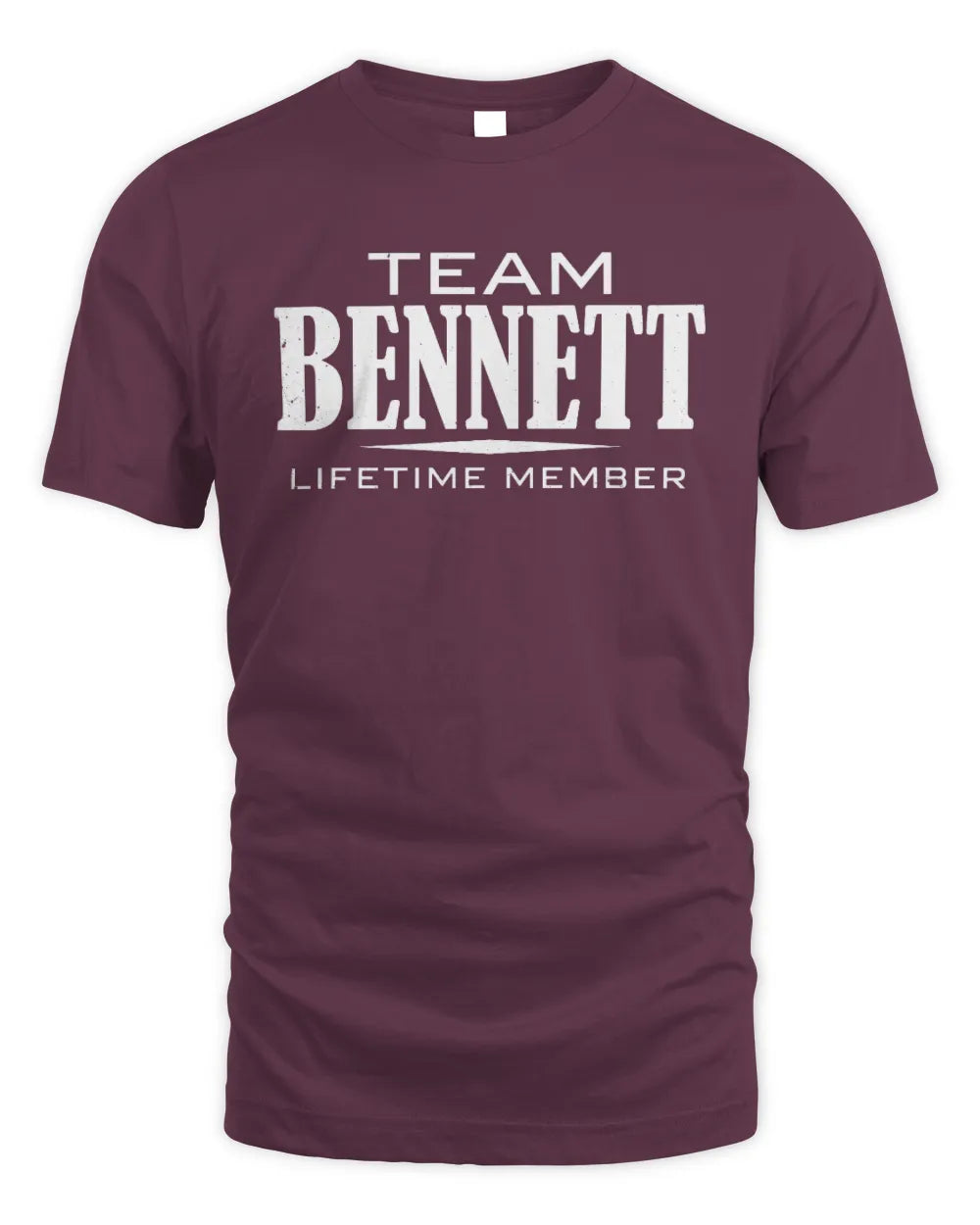 BENNETT BL62-K4-128 - Personalized “Team NAME Lifetime Member” - Unisex Standard T-Shirt - Maroon