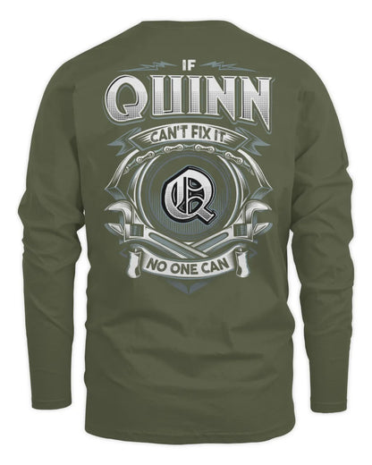 QUINN AP81-K4-626 - Personalized Ahmed Quote Apparel “If Ahmed Can't Fix It, No One Can” - Men's Long Sleeved T-Shirt - Military Green