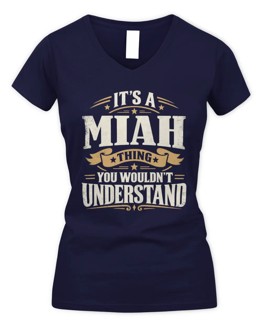 MIAH P08 TH51 - Personalized “It’s a/an [NAME] Thing – You Wouldn’t Understand” Shirt - Women's V-Neck T-Shirt - Navy