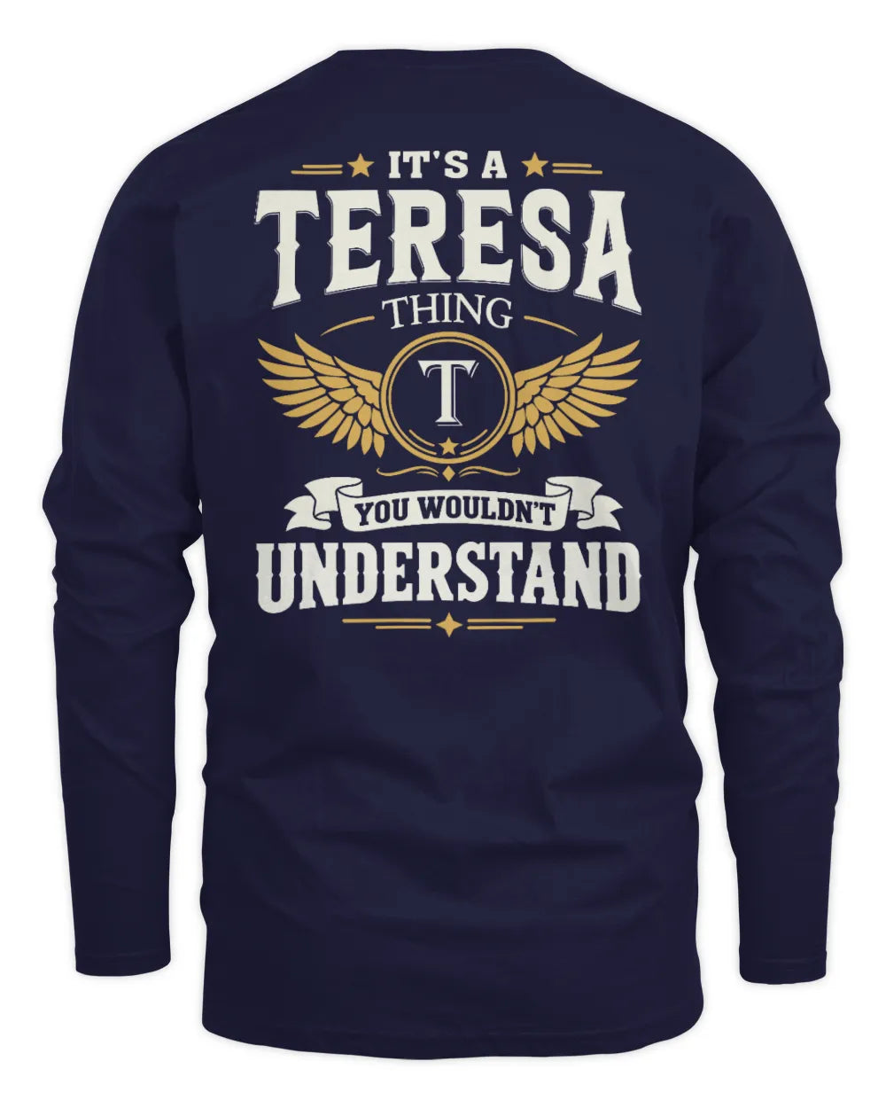 TERESA KT06-M008 It’s a [NAME] Thing – You Wouldn’t Understand | Personalized Vintage T-Shirt - Men's Long Sleeved T-Shirt - Navy
