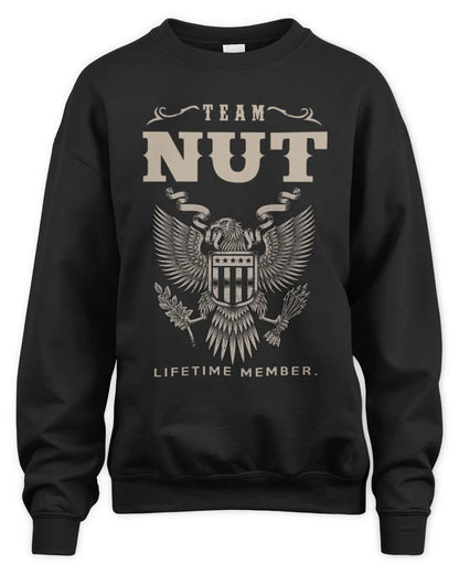 NUT TP06-K82 – Personalized Classic Style Apparel “Team NAME Lifetime Member” - Unisex Sweatshirt - Black