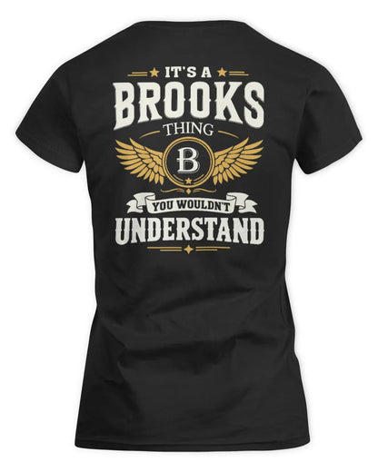 BROOKS KT06-M008 It’s a [NAME] Thing – You Wouldn’t Understand | Personalized Vintage T-Shirt - Women's Standard T-Shirt - Black