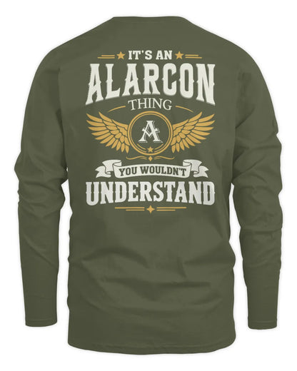 ALARCON KT06-M008 It’s a [NAME] Thing – You Wouldn’t Understand | Personalized Vintage T-Shirt - Men's Long Sleeved T-Shirt - Military Green