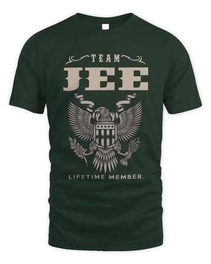 JEE TP06-K82 – Personalized Classic Style Apparel “Team NAME Lifetime Member” - Unisex Standard T-Shirt - Forest Green