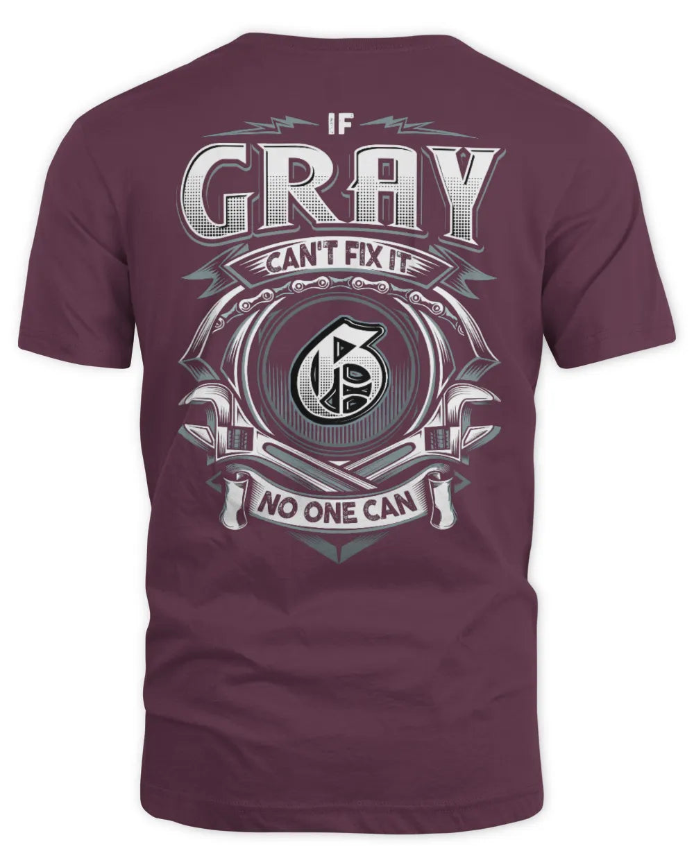 GRAY AP81-K4-626 - Personalized Ahmed Quote Apparel “If Ahmed Can't Fix It, No One Can” - Unisex Standard T-Shirt - Maroon