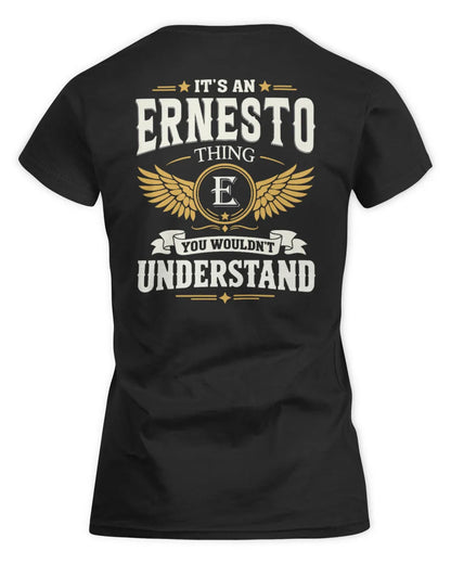 ERNESTO KT06-M008 It’s a [NAME] Thing – You Wouldn’t Understand | Personalized Vintage T-Shirt - Women's Standard T-Shirt - Black