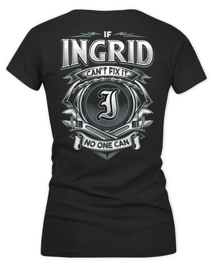 INGRID AP81-K4-626 - Personalized Ahmed Quote Apparel “If Ahmed Can't Fix It, No One Can” - Women's V-Neck T-Shirt - Black