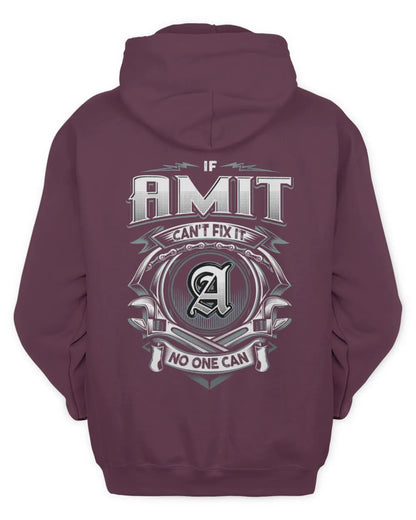 AMIT AP81-K4-626 - Personalized Ahmed Quote Apparel “If Ahmed Can't Fix It, No One Can” - Unisex Hoodie - Maroon