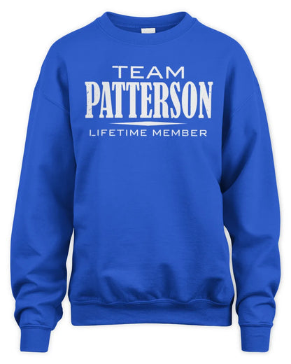 PATTERSON BL62-K4-128 - Personalized “Team NAME Lifetime Member” - Unisex Sweatshirt - Royal