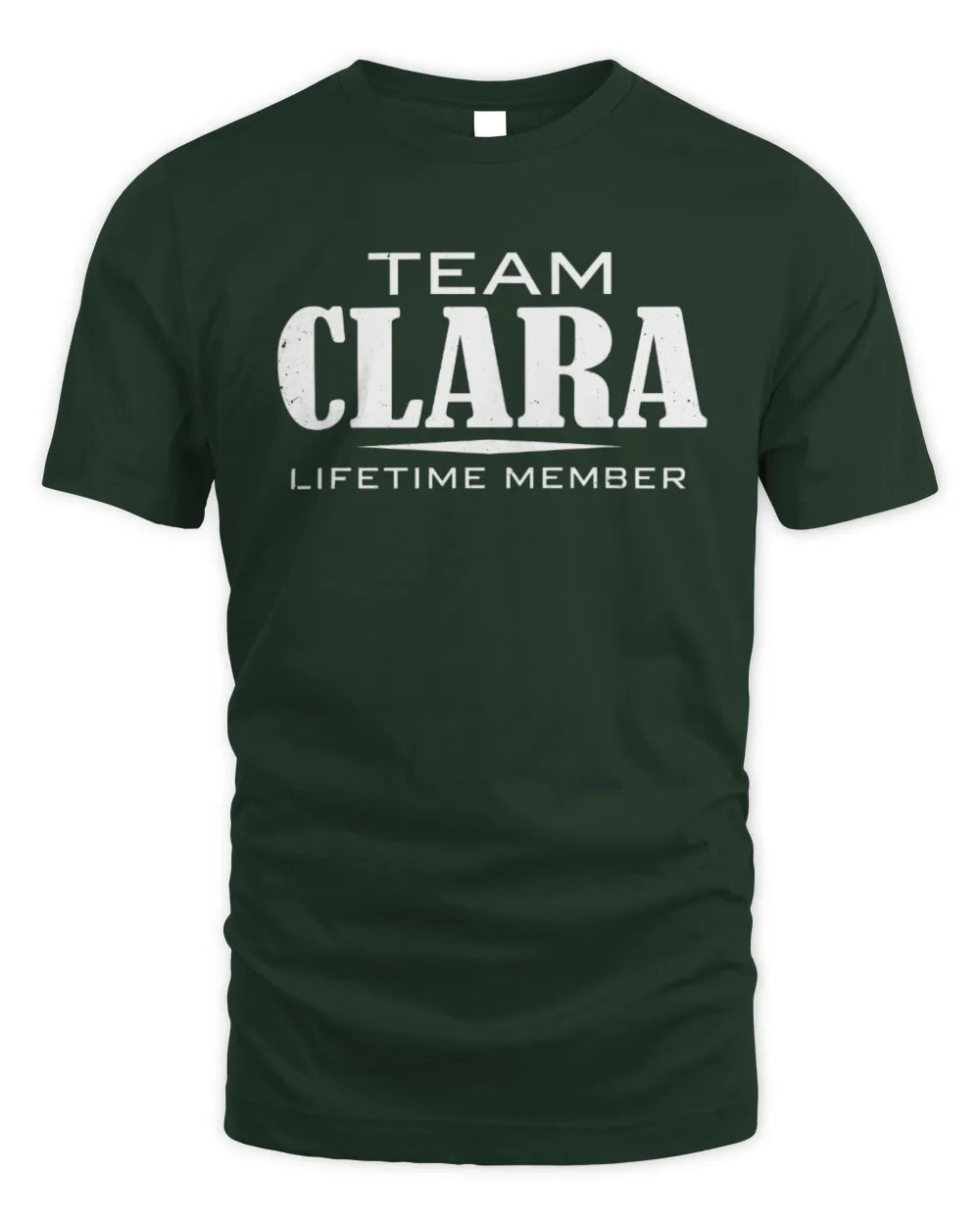 CLARA BL62-K4-128 - Personalized “Team NAME Lifetime Member” - Unisex Standard T-Shirt - Forest Green