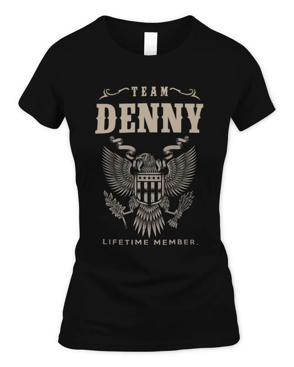 DENNY TP06-K82 – Personalized Classic Style Apparel “Team NAME Lifetime Member” - Women's Standard T-Shirt - Black