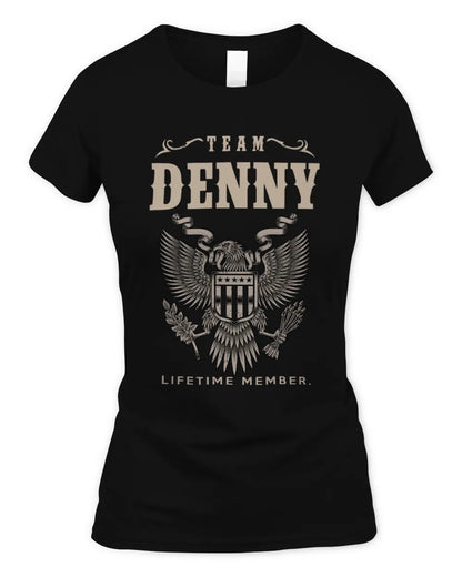 DENNY TP06-K82 – Personalized Classic Style Apparel “Team NAME Lifetime Member” - Women's Standard T-Shirt - Black