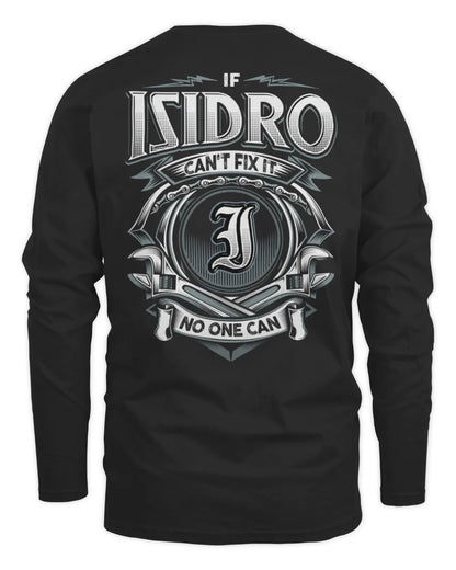 ISIDRO AP81-K4-626 - Personalized Ahmed Quote Apparel “If Ahmed Can't Fix It, No One Can” - Men's Long Sleeved T-Shirt - Black