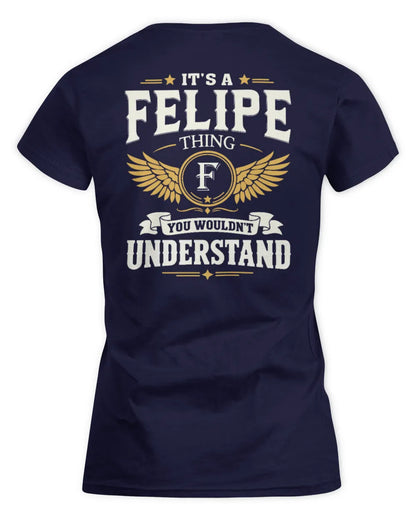 FELIPE KT06-M008 It’s a [NAME] Thing – You Wouldn’t Understand | Personalized Vintage T-Shirt - Women's Standard T-Shirt - Navy