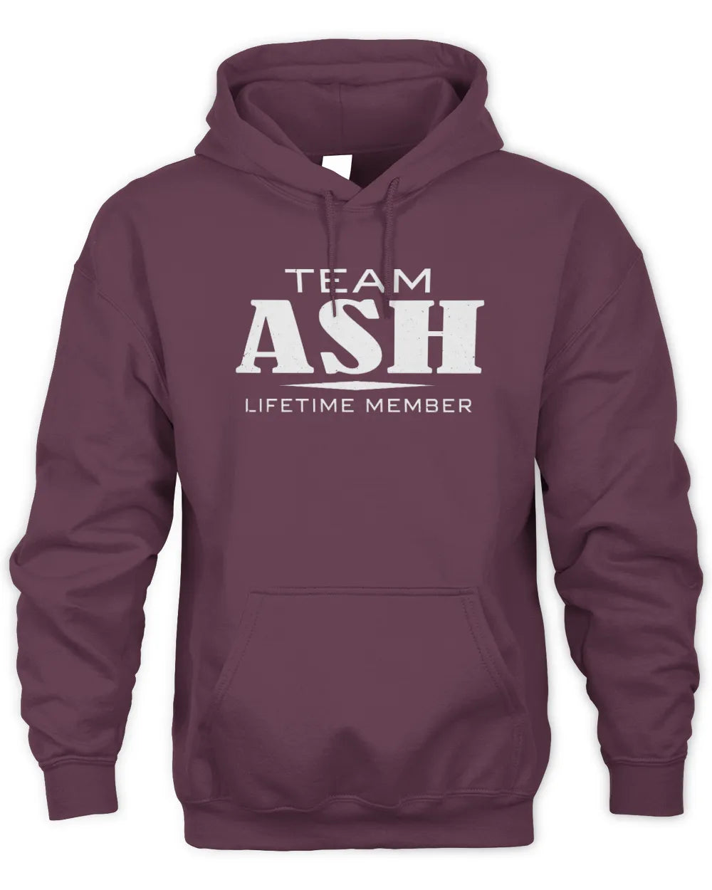 ASH BL62-K4-128 - Personalized “Team NAME Lifetime Member” - Unisex Hoodie - Maroon