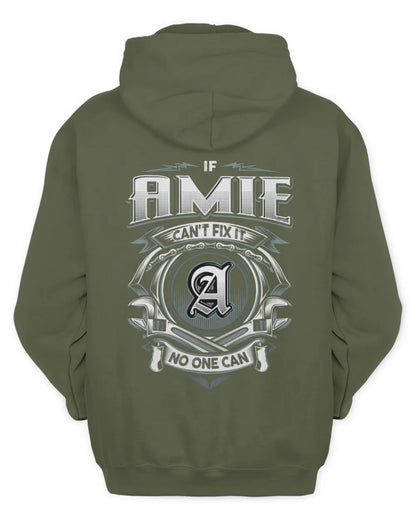 AMIE AP81-K4-626 - Personalized Ahmed Quote Apparel “If Ahmed Can't Fix It, No One Can” - Unisex Hoodie - Military Green