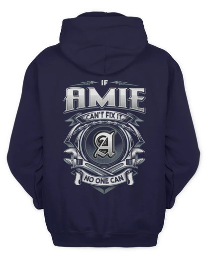 AMIE AP81-K4-626 - Personalized Ahmed Quote Apparel “If Ahmed Can't Fix It, No One Can” - Unisex Hoodie - Navy