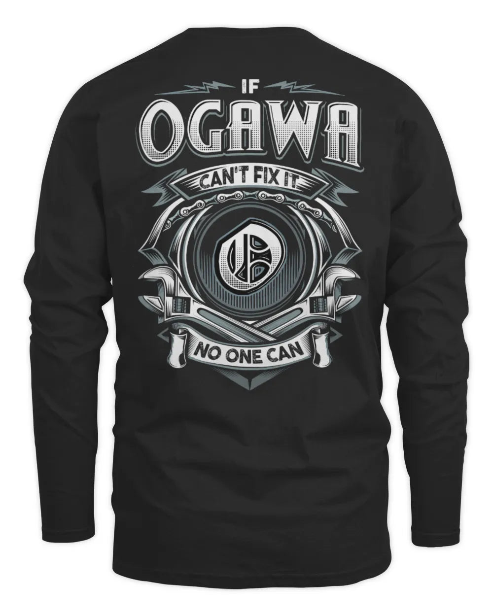 OGAWA AP81-K4-626 - Personalized Ahmed Quote Apparel “If Ahmed Can't Fix It, No One Can” - Men's Long Sleeved T-Shirt - Black