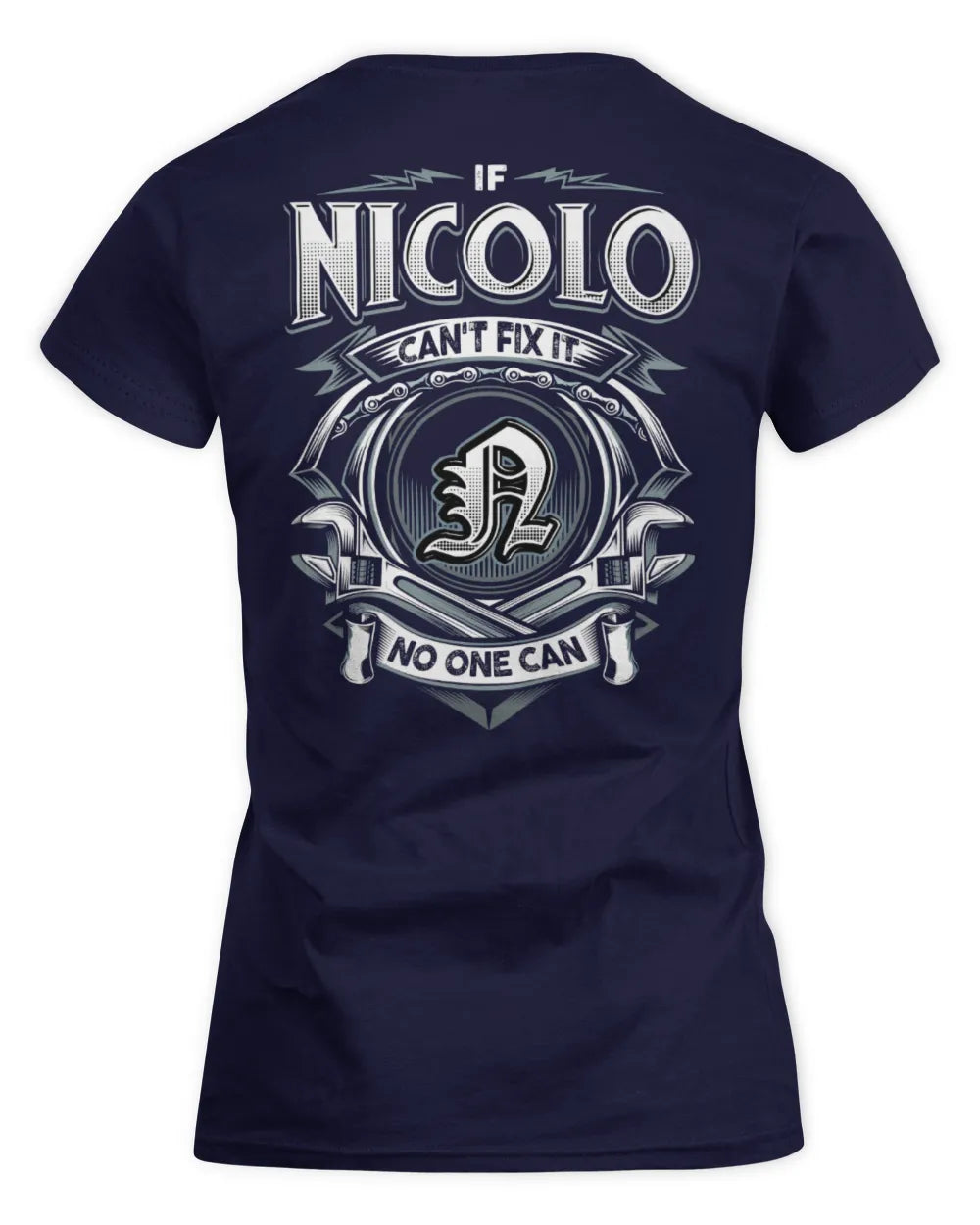 NICOLO AP81-K4-626 - Personalized Ahmed Quote Apparel “If Ahmed Can't Fix It, No One Can” - Women's Standard T-Shirt - Navy