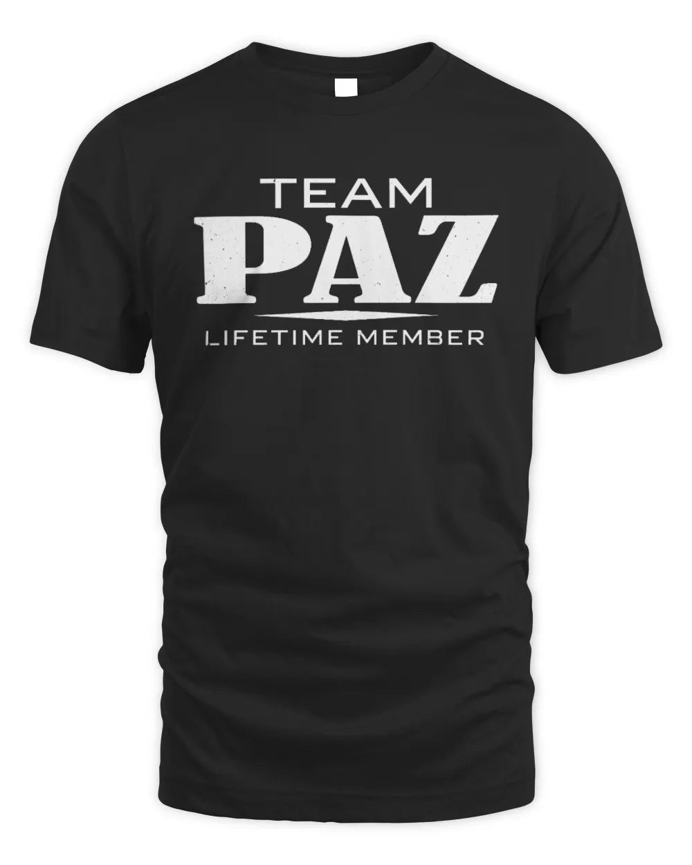 PAZ BL62-K4-128 - Personalized “Team NAME Lifetime Member” - Unisex Standard T-Shirt - Black