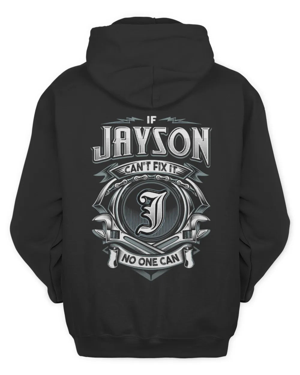 JAYSON AP81-K4-626 - Personalized Ahmed Quote Apparel “If Ahmed Can't Fix It, No One Can” - Unisex Hoodie - Black