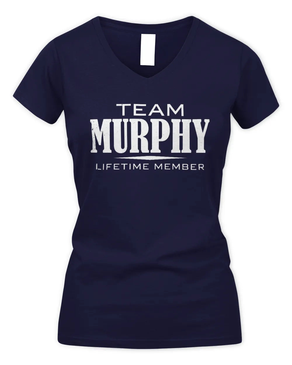 MURPHY BL62-K4-128 - Personalized “Team NAME Lifetime Member” - Women's V-Neck T-Shirt - Navy