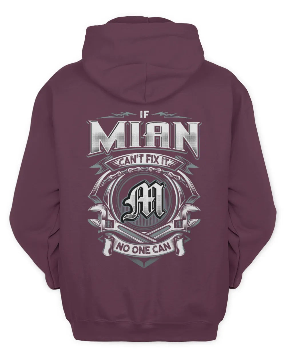 MIAN AP81-K4-626 - Personalized Ahmed Quote Apparel “If Ahmed Can't Fix It, No One Can” - Unisex Hoodie - Maroon