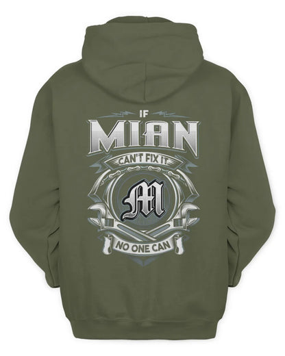 MIAN AP81-K4-626 - Personalized Ahmed Quote Apparel “If Ahmed Can't Fix It, No One Can” - Unisex Hoodie - Military Green