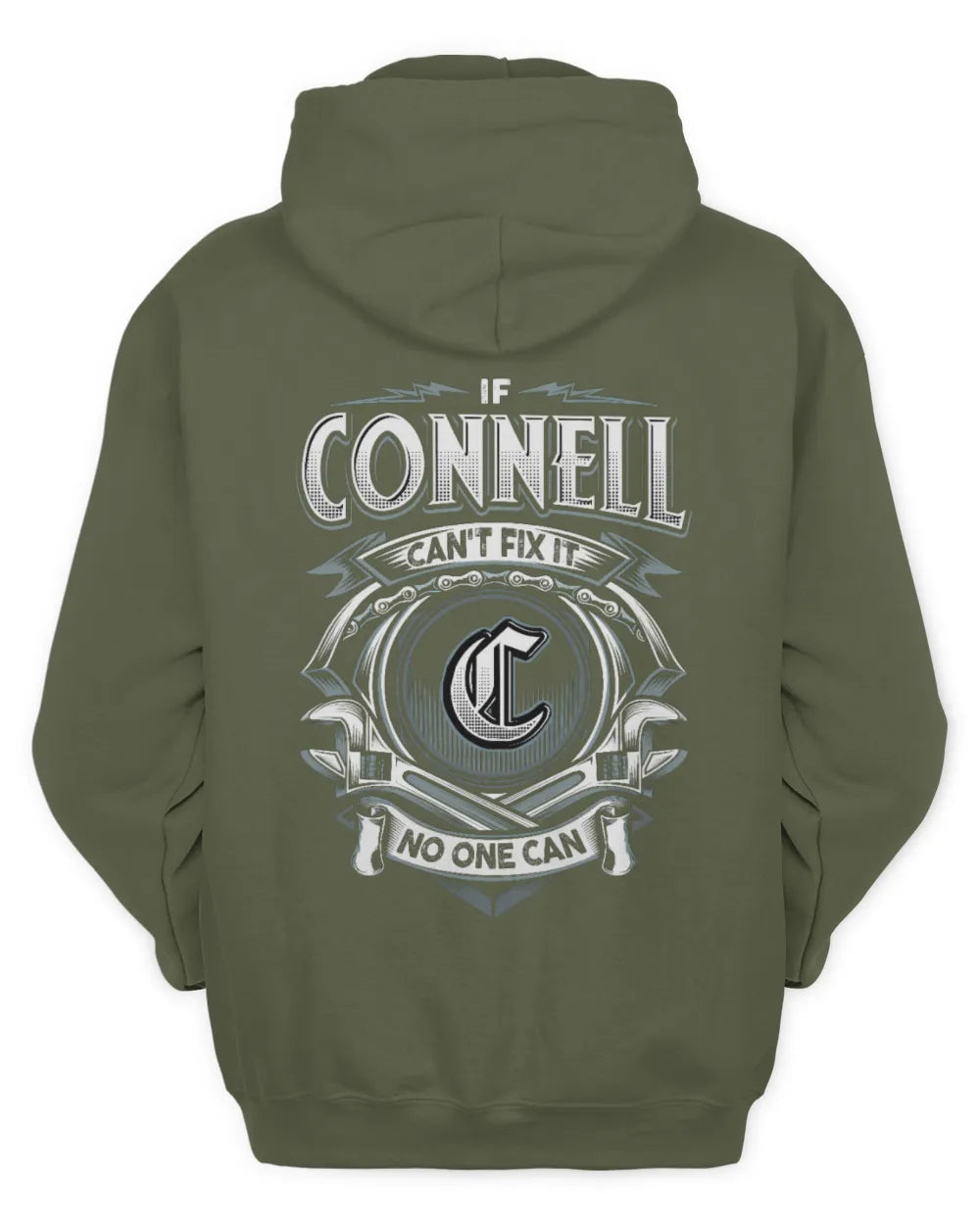 CONNELL AP81-K4-626 - Personalized Ahmed Quote Apparel “If Ahmed Can't Fix It, No One Can” - Unisex Hoodie - Military Green