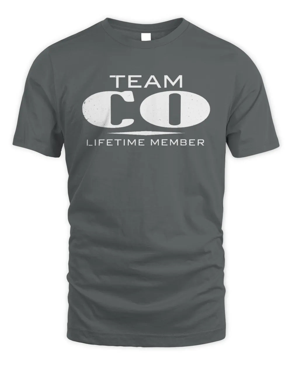 CO BL62-K4-128 - Personalized “Team NAME Lifetime Member” - Unisex Standard T-Shirt - Charcoal