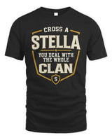 STELLA NT1-K008 Cross A/An NAME, You Deal With the Whole Clan | Personalized Vintage T-Shirt - Unisex Standard T-Shirt - Black
