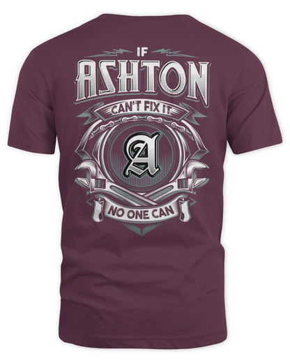ASHTON AP81-K4-626 - Personalized Ahmed Quote Apparel “If Ahmed Can't Fix It, No One Can” - Unisex Standard T-Shirt - Maroon